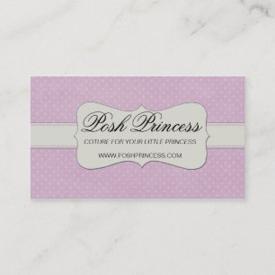 Whimsical Posh Princess Boutique Affärskort Visitkort