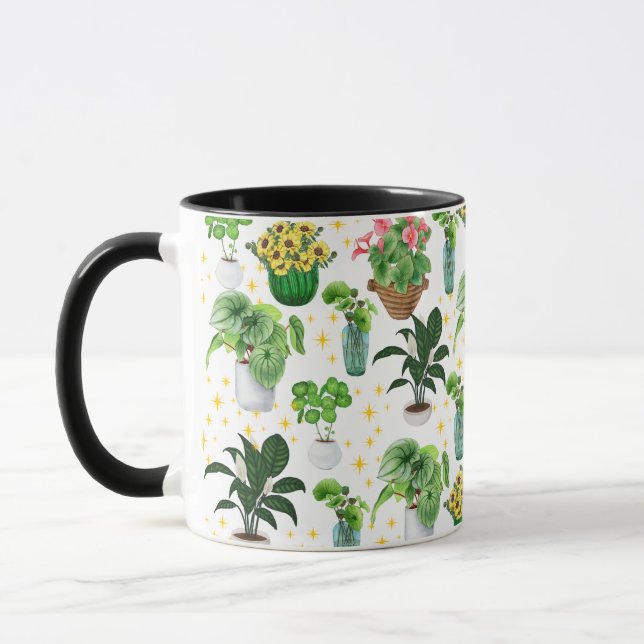 Whimsical Potted Plants Mugg (Vänster)