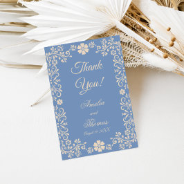 Whimsical Powder Blue Wedding Thank You Tack Kort
