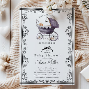 Whimsical Pram Baby Shower-inbjudan Inbjudningar