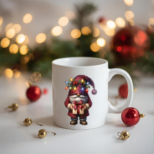 Whimsical presentgiving julgnom kaffemugg