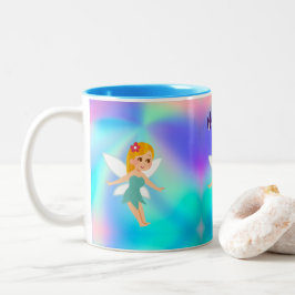 Whimsical Princess Fairy Birthday Två-Tonad Mugg