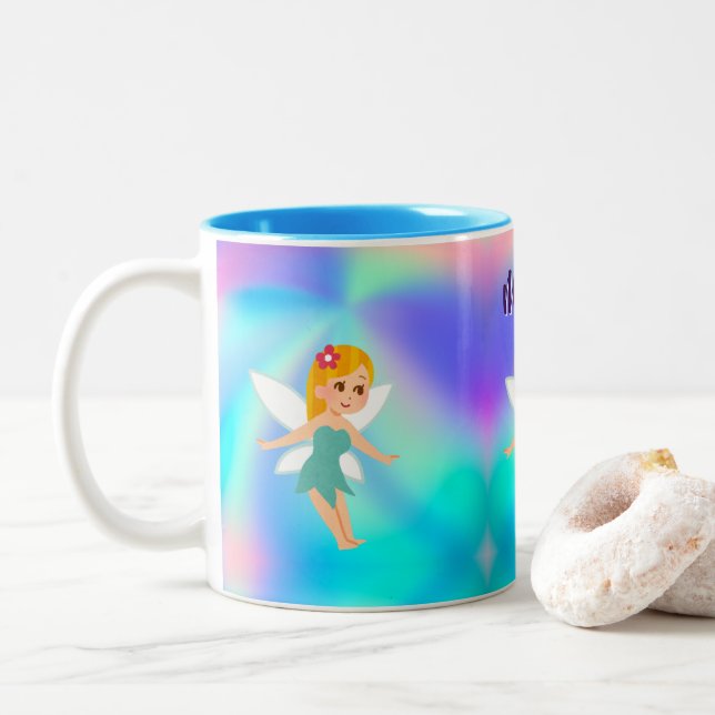 Whimsical Princess Fairy Birthday Två-Tonad Mugg (Med munk)