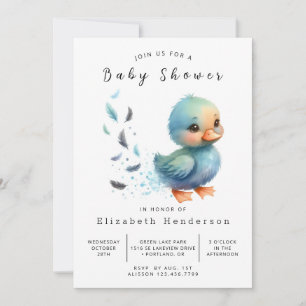 Whimsical Printable Anka Baby Shower Inbjudningar