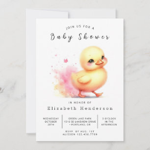 Whimsical Printable Anka Baby Shower Inbjudningar