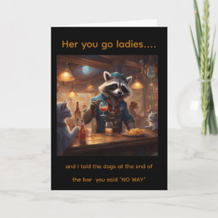 Whimsical pub födelsedagskort för regulatorer kort