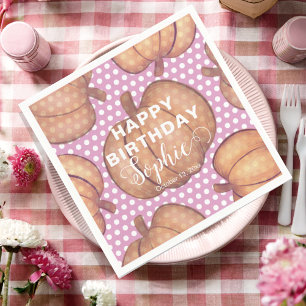 Whimsical Pumpa Lycklig Födelsedag Party  Pappersservett
