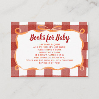 Whimsical Pumpa Rutig Baby Shower Bokförfrågan Tilläggskort