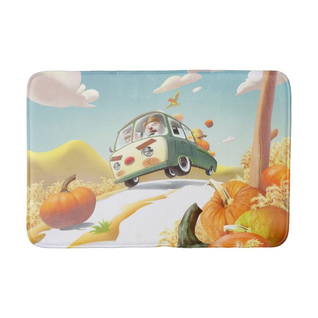 Whimsical Pumpkin Ride Badrumsmatta (Framsidan)