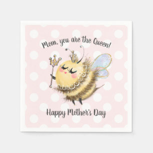 Whimsical Queen Bee Mors dag Pappersservett