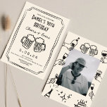 Whimsical Quirky Funky Cheers 30:e födelsedagen Inbjudningar<br><div class="desc">Hand plockade Funky Cheers Öl 30:e födelsedagen</div>