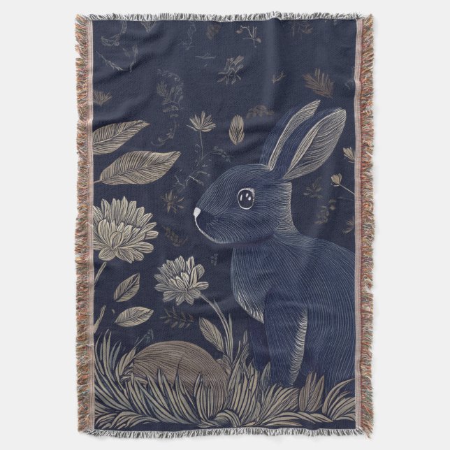 Whimsical Rabbit Filt (Framsidan Vertikal)