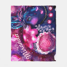 Whimsical Rabbit 'Glamour Bunny' Personalized Fleecefilt
