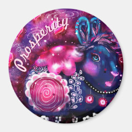 Whimsical Rabbit 'Glamour Bunny' Personalized Magnet