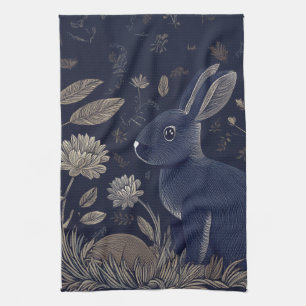 Whimsical Rabbit Kökshandduk