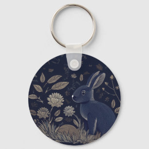 Whimsical Rabbit Nyckelring
