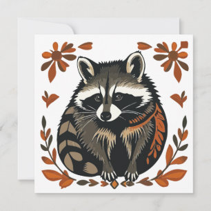 Whimsical Raccoon Woodland Animal Folk eller Triba