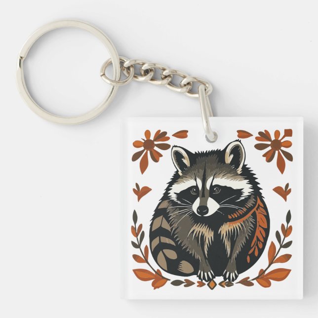 Whimsical Raccoon Woodland Animal Folk eller Triba (Framsidan)