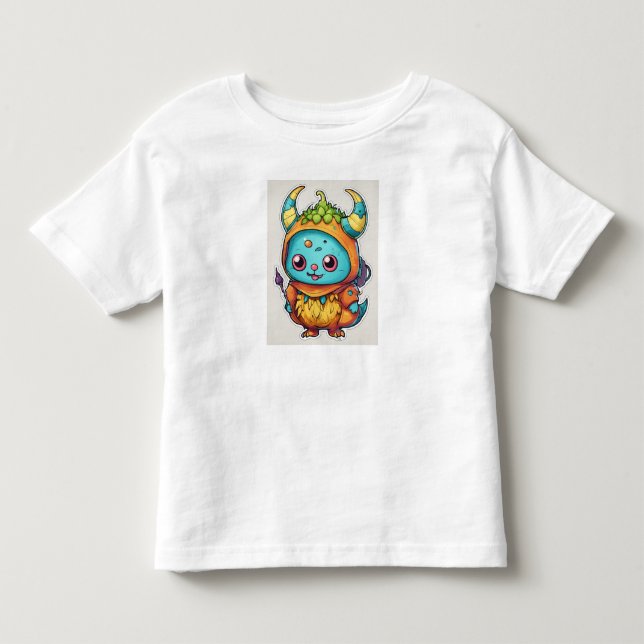 Whimsical Rainbow Dragon T-Shirt Design. (Framsida)