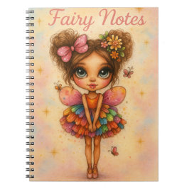 Whimsical Rainbow Fairy Notes Journal Anteckningsbok