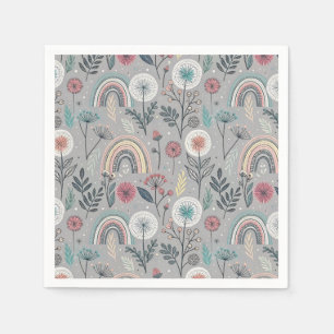 Whimsical Rainbow och Botanical Pappersservett