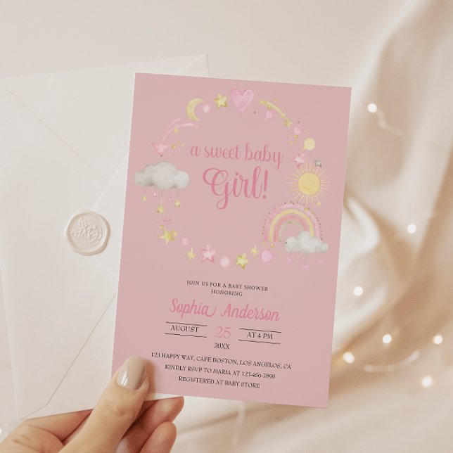 Whimsical Rainbow & Stars Baby Shower Det är en fl Inbjudningar (Skapare uppladdad)