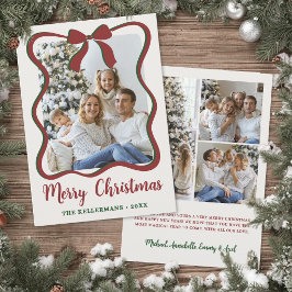 Whimsical ramme med slinga Foto God Jul Julkort