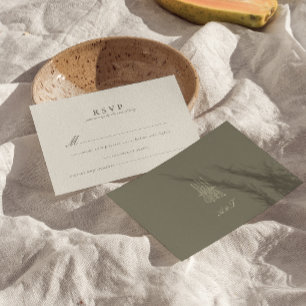 Whimsical Rand Grönt Bröllop OSA Card Kort