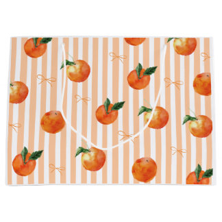 Whimsical randig orange söt liten baby shower