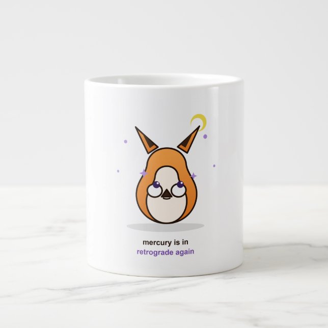 Whimsical Rävrillustration Jumbo Mugg (Framsidan)