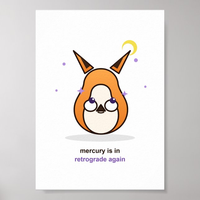 Whimsical Rävrillustration Poster (Framsidan)