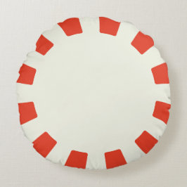 Whimsical Red and White Peppermynt Rund Kudde