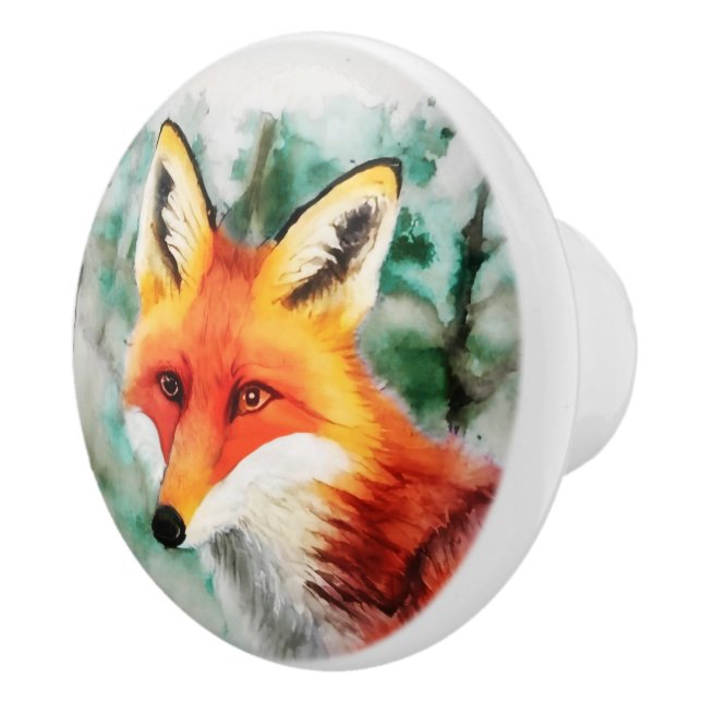 Whimsical Red Fox Knopp (Höger)