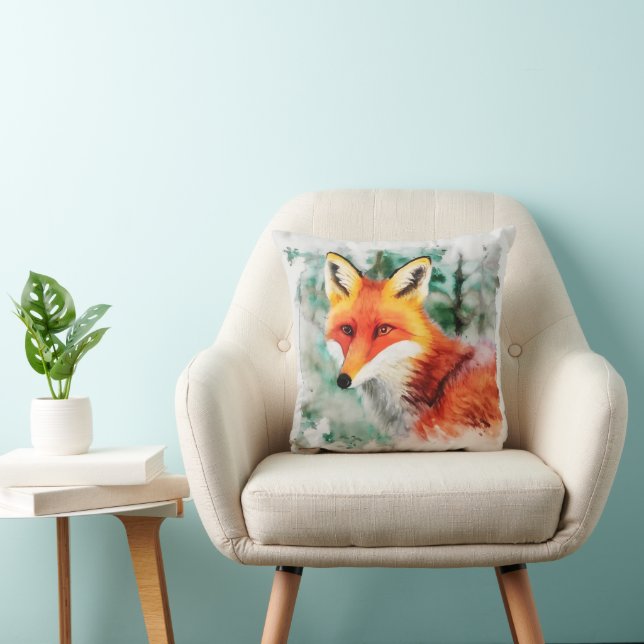 Whimsical Red Fox Kudde (Stol)