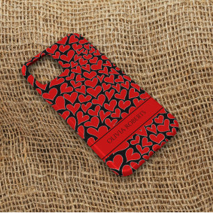Whimsical Red Hearts Valentine Day Personlig