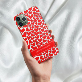 Whimsical Red Hearts Valentine Day Personlig