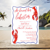 Whimsical Red hon hittade sin hummerbröllopsdusch