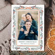 Whimsical Red Ribbon and Greenery 2 Photo