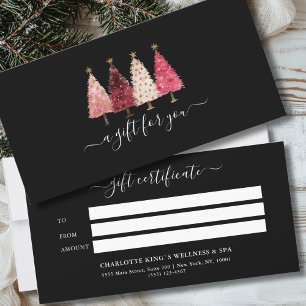 Whimsical Red Rosa Black Salon Gift Certificate