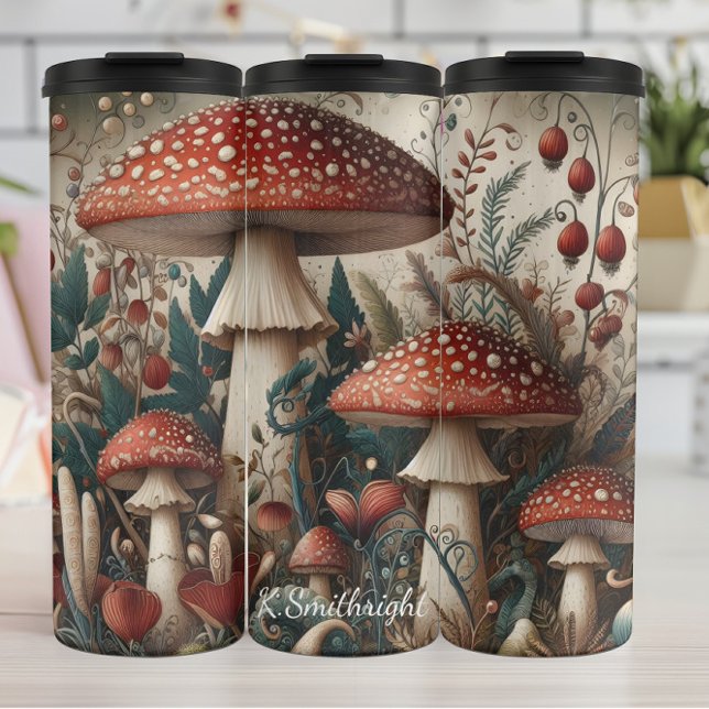 Whimsical Red Toadstool Mushroom Forest (Skapare uppladdad)