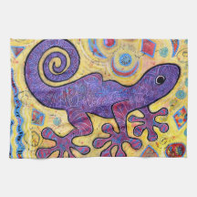 Whimsical Reptile Lila Ödla