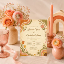 Whimsical Retro Blommig Bröllop