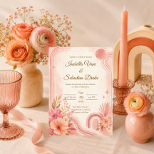 Whimsical Retro Blommig Bröllop