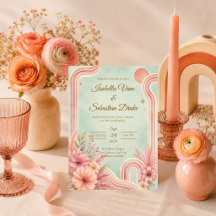 Whimsical Retro Blommig Bröllop