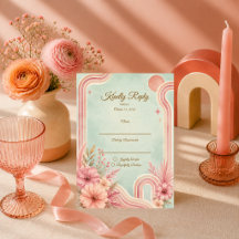 Whimsical Retro Blommig Bröllop
