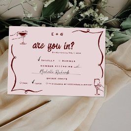 Whimsical Retro Doodles | Bröllops RSVP Meddelande