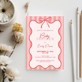 Whimsical Retro Gräns Baby Shower Inbjudningar