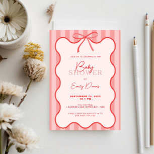 Whimsical Retro Gräns Baby Shower Inbjudningar
