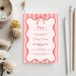 Whimsical Retro Gräns Baby Shower Inbjudningar