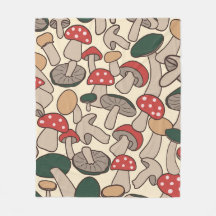 Whimsical Retro Mushroom Botanical
